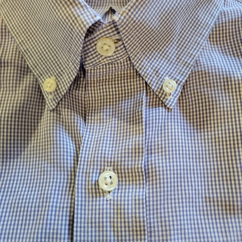 Polo Ralph‎ Lauren Button Down Mens M Purple Gingham Blake Cotton Check Shirt